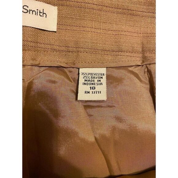 Amanda Smith Women's Suit Pants Brown Size 18 with Pockets - Picture 4 of 7